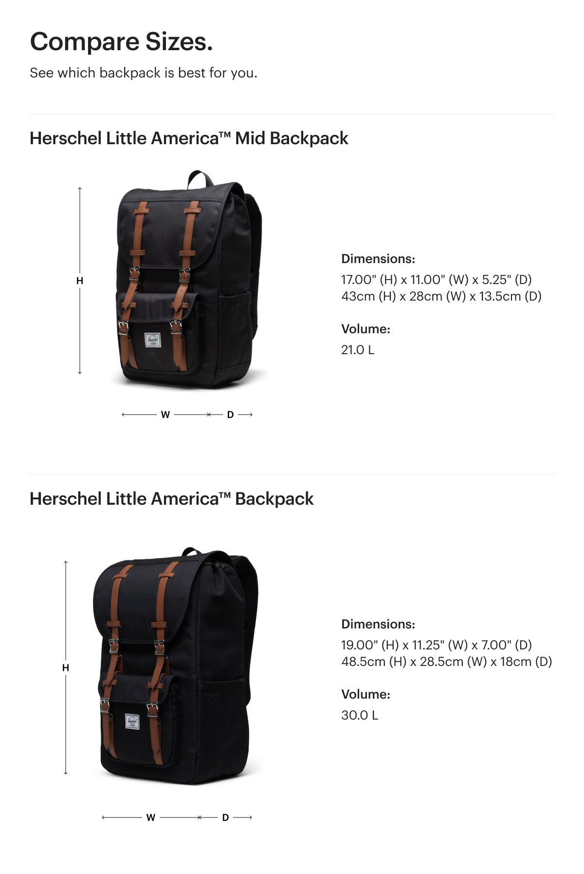 Compare Little America Backpacks