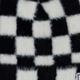 Polson Faux Mohair Beanie - Black/White Checkerboard